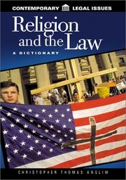 Cover of: Religion and the Law: A Dictionary (Contemporary Legal Issues)