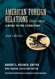 Cover of: American foreign relations since 1600 | 