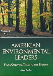 Cover of: American Environmental Leaders by Anne Becher, Kyle McClure, Rochel White Scheurering, Julia Willis