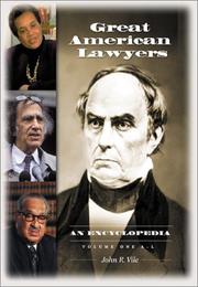 Cover of: Great American Lawyers by John R. Vile