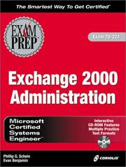 Cover of: MCSE Exchange 2000 Administration Exam Prep (Exam: 70-224)