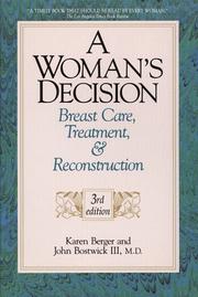 Cover of: A woman's decision by Karen J. Berger