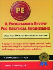 Cover of: A Programmed Review for Electrical Engineering Professional Engineer's Exam, 3rd ed (Engineering Press at OUP)