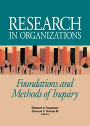 Cover of: Research in Organizations: Foundations and Methods of Inquiry