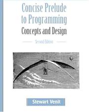 Cover of: Concise Prelude to Programming: Concepts and Design (2nd Edition)