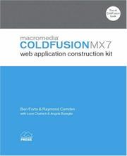 Cover of: Macromedia ColdFusion MX 7 Web Application Construction Kit