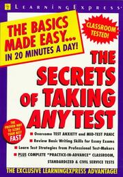 Cover of: The secrets of taking any test by Judith N. Meyers