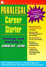 Cover of: Paralegal Career Starter
