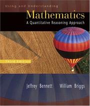 Cover of: Using and Understanding Mathematics by Jeffrey O. Bennett, William L. Briggs