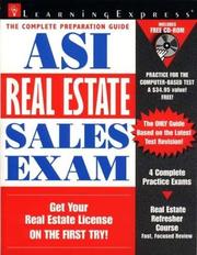 Cover of: ASI Real Estate Sales Exam with CD-ROM by LearningExpress Editors