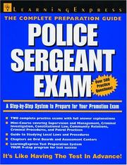 Cover of: Police Sergeant Exam by Michael A. Petrillo, Daniel Delbagno, LearningExpress Editors