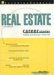 Cover of: Real estate career starter