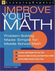 Cover of: Improve your math by Francine Galko