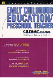 Cover of: Early Childhood Education/Preschool Teacher Career Starter