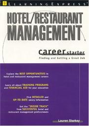 Cover of: Hotel/Restaurant Management Career Starter