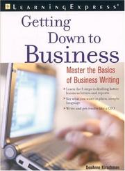 Cover of: Getting Down to Business by LearningExpress Editors