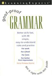 Cover of: Goof-Proof Grammar