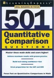 Cover of: 501 Quantitative Comparison Questions (Skill Builder in Focus)
