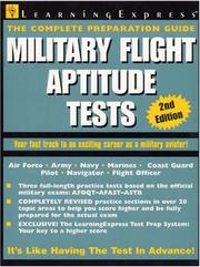 Cover of: Military flight aptitude tests. by 