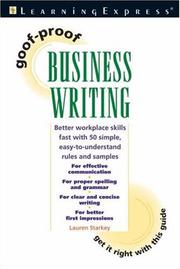 Cover of: Goof-proof business writing