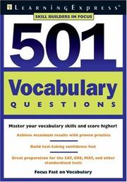 Cover of: 501 vocabulary questions