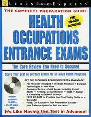 Cover of: Health occupations entrance exam: the core review you need to succeed.