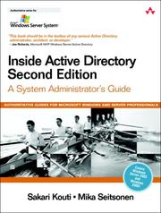 Cover of: Inside Active Directory by Sakari Kouti, Mika Seitsonen