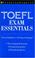Cover of: TOEFL exam essentials