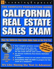 Cover of: California real estate sales exam.