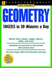 Cover of: Geometry Success in 20 Minutes a Day, 2nd Edition (Skill Builders)