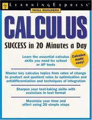 Cover of: Calculus success in 20 minutes a day