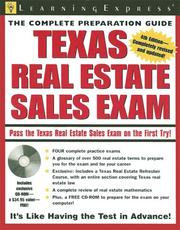 Cover of: Texas real estate sales exam.