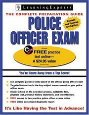 Cover of: Police Officer Exam, 3rd Edition (Police Officer Exam)