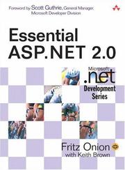 Cover of: Essential ASP.NET 2.0 by Fritz Onion, Keith Brown