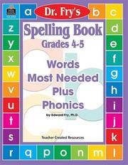 Cover of: Spelling Book, Level 4-5 by Dr. Fry