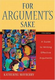 Cover of: For argument's sake by Katherine J. Mayberry