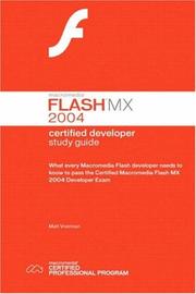 Cover of: Macromedia Flash MX 2004 Certified Developer Study Guide by Matt Voerman, Matt Voerman