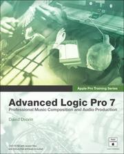 Cover of: Apple Pro Training Series: Advanced Logic Pro 7 (Apple Pro Training)