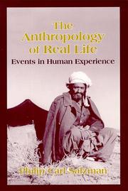 Cover of: The anthropology of real life: events in human experience