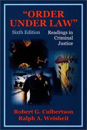 Cover of: Order under law: readings in criminal justice