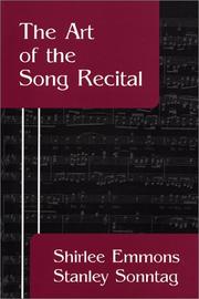 Cover of: The Art of the Song Recital