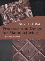 Cover of: Processes and Design for Manufacturing by Sherif D. El Wakil, Sherif D. El Wakil