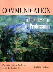 Cover of: Communication for Business and the Professions