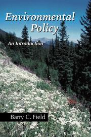Cover of: Environmental Policy: An Introduction