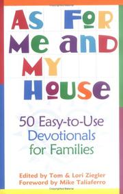Cover of As for Me and My House