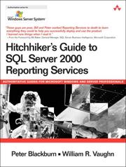 Cover of: Hitchhiker's guide to SQL Server 2000 reporting services