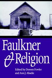 Cover of: Faulkner And Religion: Faulkner and Yoknapatawpha, 1989 (Faulkner and Yoknapatawpha)