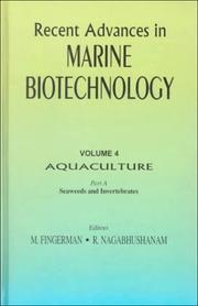 Cover of: Aquaculture: Seaweeds and Invertebrates (Recent Advances in Marine Biotechnology)