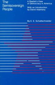 The semisovereign people by E. E. Schattschneider