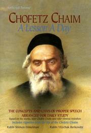 Front cover of Chofetz Chaim: A Lesson 2 Volume Set by Unknown